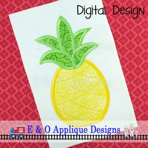 Pineapple Applique Design - Pineapple Embroidery Design - Fruit Embroidery Design - Fruit Applique Design - Pineapple - Digital Design