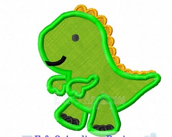 Dinosaur Applique Design - Dinosaur Embroidery Design - T-Rex Applique Design - Digital Design