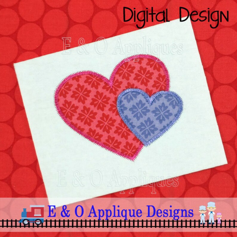 Heart Applique Design Valentine’s Day Applique Design - Etsy