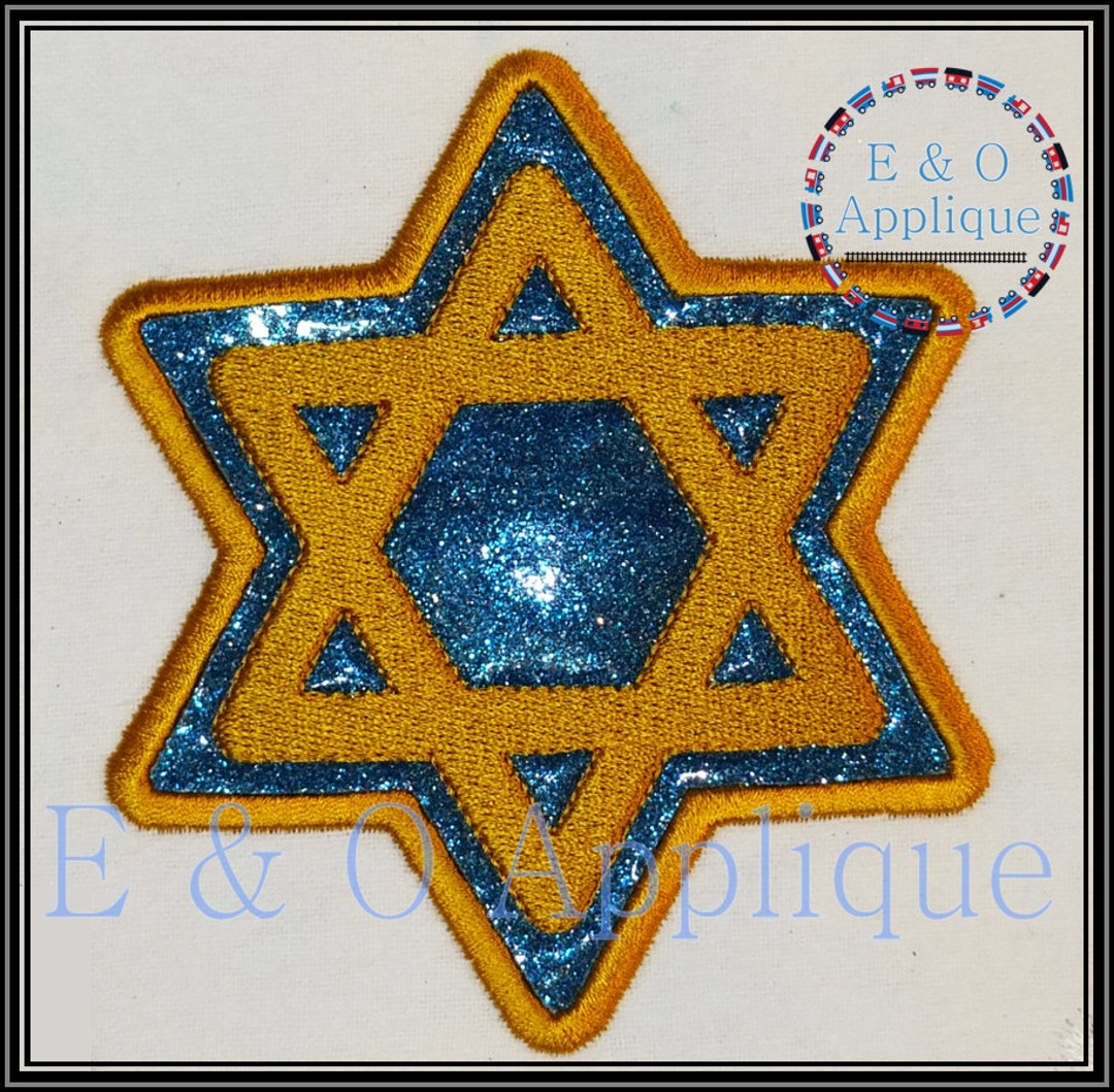 Star of David Embroidery Design - Star of David Applique Design ...