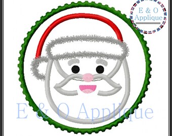 Santa Applique Design - Weihnachten Stickmuster - digitales Design