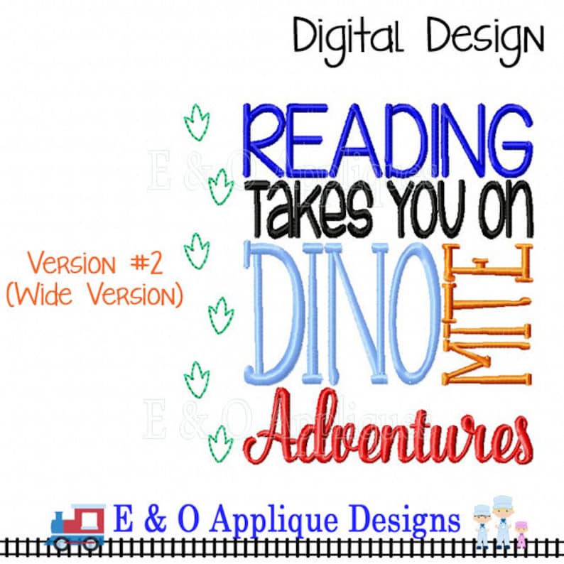 Dinosaur Book Embroidery Design Set Reading Pillow Etsy Australia