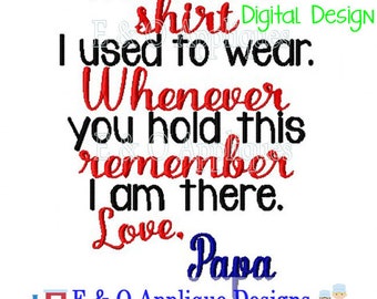 Shirt Saying Digital Embroidery Design - These are Shirts I used to Wear Machine Embroidery Design - Papa Embroidery Design - Digital Design