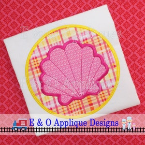 Seashell Circle Applique Design - Seashell Applique Design - Beach Applique - Seashell Embroidery - Mermaid Under The Sea - Digital Design