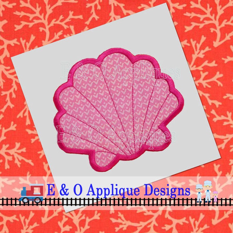 Seashell Applique Design Beach Applique Design Seashell Etsy
