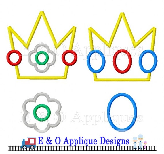 princess crown and gem digital design princess peach etsy