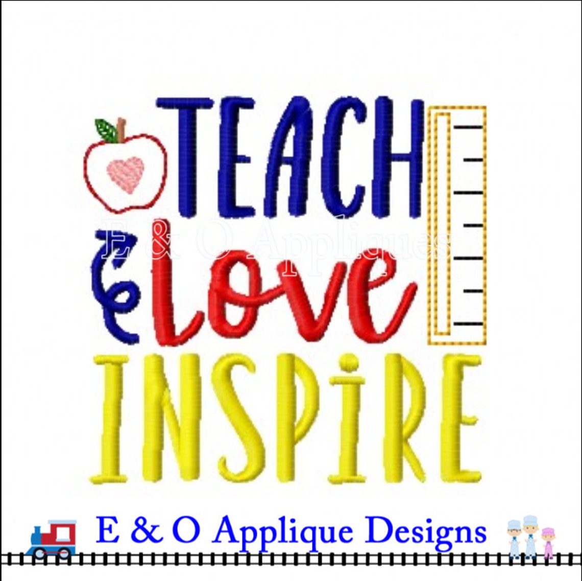 Teach love inspire embroidery design back to school  etsy Teach love inspire embroidery design back to school  etsy