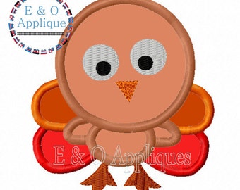 Turkey Applique Design - Thanksgiving Embroidery Design - Digital Design