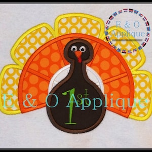 Candy Corn Turkey Applique Design - Turkey Applique Design - Machine Embroidery Design - Thanksgiving Embroidery Design - Digital Design