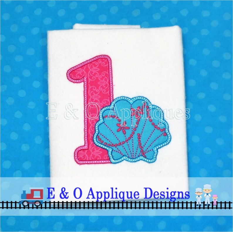 4 Seashell Digital Applique Design Shell Machine Applique - Etsy