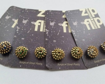 Stud Earrings - Post Earrings - Zipper Studs - Hypoallergenic - Stud