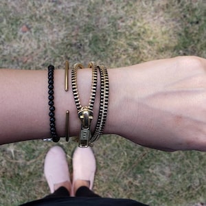 Black Zipper Bracelet, Men Bracelet, Custom Bracelet, Zipper Bracelet, Bracelet Custom, Wrap Bracelet, Bracelet Unique, YKK Zipper Bracelet