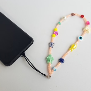 phone strap, Phone Accessory, beaded Phone chain, iPad charm, Christmas gifts, Cell phone charm, Phone chain, Key chain cord, Y2k style