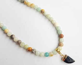 necklace for men beaded Gemstone necklace mens, Bohemian man, Long men necklace, Boho mens beaded necklace, ethnic hippie necklace for men