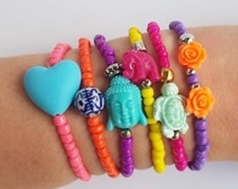 Armbandsset för flickor - Festgåva - armband för flickor - Smycken för flickor - Smycken för små flickor - Armband för flickor - armband för flickor - boho