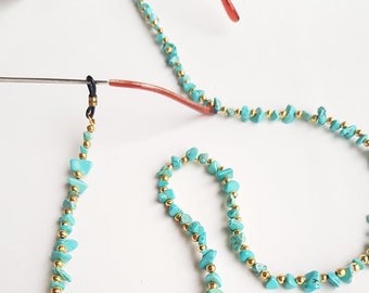 glasses chain, sunglasses chain, eyeglass chain, beaded sunglas chain, turquoise chain, eyeglasses chain, beaded glasses chain, brillenkette