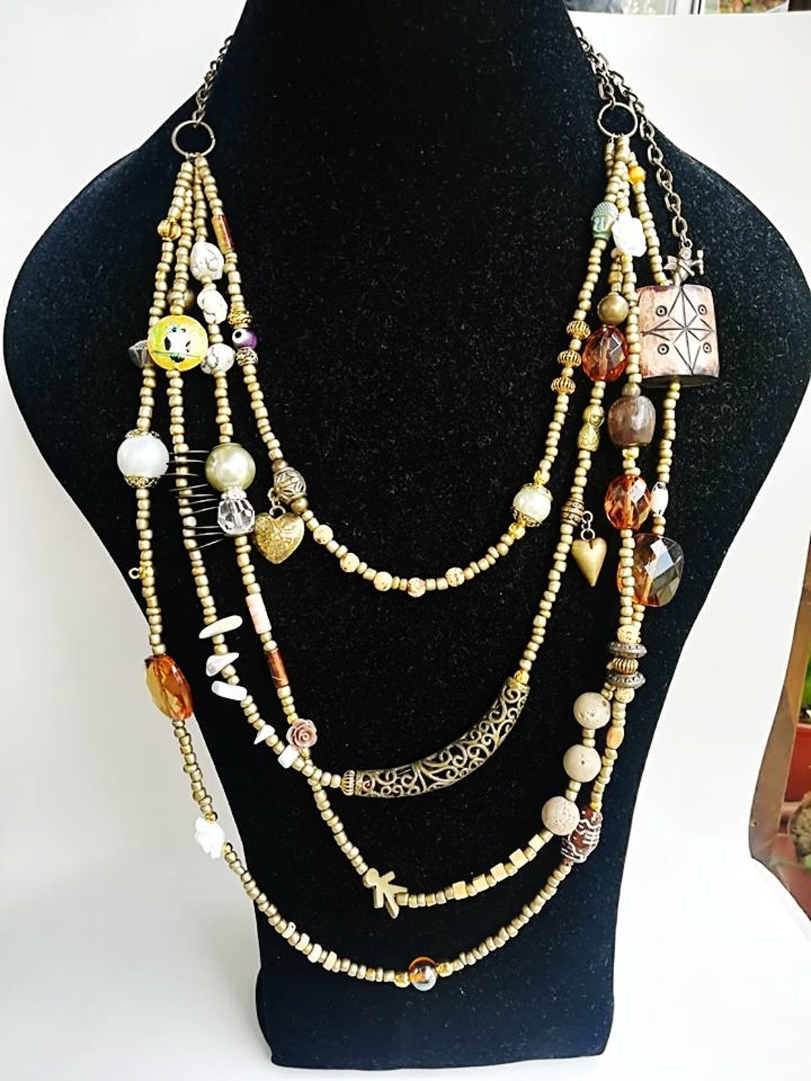 Multilayer Design Statement Necklace