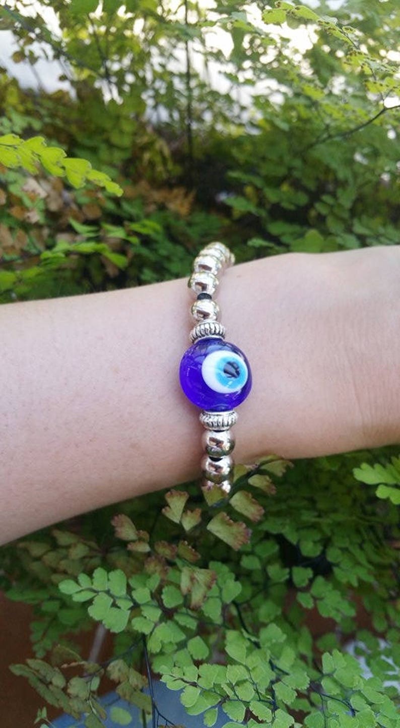 Groß, Rund, Böse, Auge, Handgefertigt, Makramee, Rose, Gold, Armband