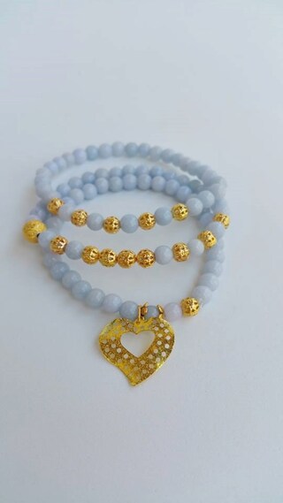 Bracciale Regolabile In Pietra Naturale Imperatore, Perline 4 Mm, Fatto A Mano, Per Yoga E Guarigione
