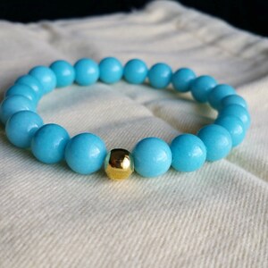 Men bracelet - spiritual jewelry - beaded bracelets - yoga bracelet - blue bracelet - stretch bracelet - gemstone bracelet mens mala