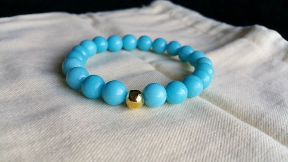 Men bracelet - spiritual jewelry - beaded bracelets - yoga bracelet - blue bracelet - stretch bracelet - gemstone bracelet mens mala
