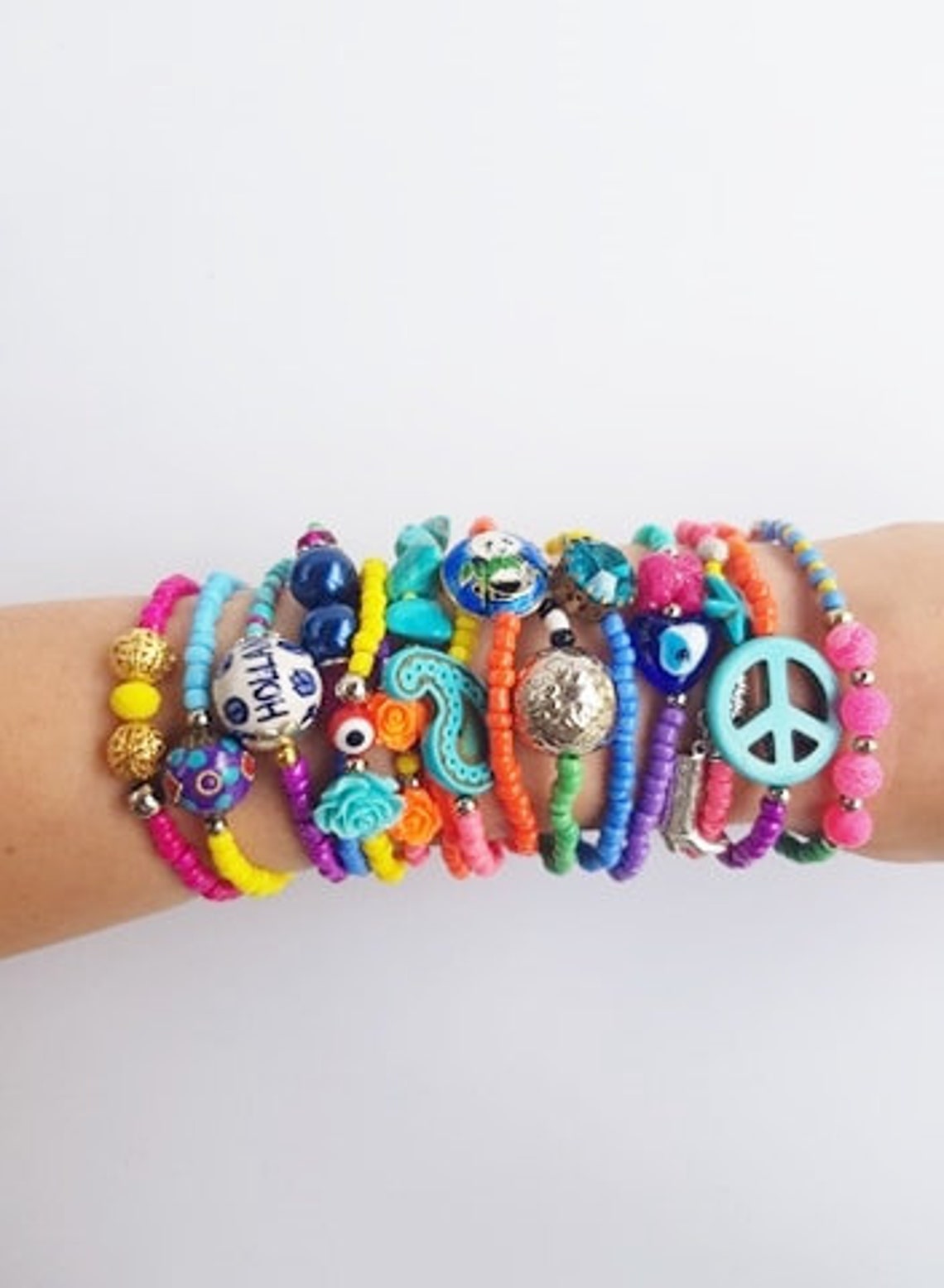 Funny Jewelry Stackable Bracelets Unique Jewelry Stretching Etsy