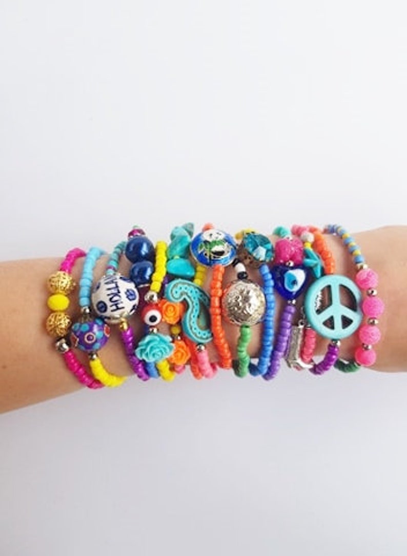 Funny Jewelry Stackable Bracelets Unique Jewelry Stretching Etsy