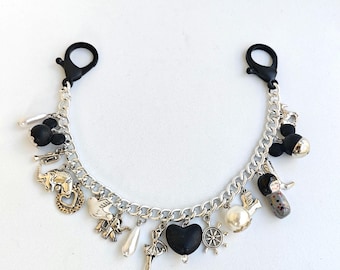 Black Purse Charm Chain, HandBag Charm Chain, Purse Accessory,Handbag Charm, Bag Strap Chain, Handbag Decoration, Fashion Gift for Her