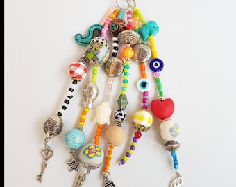 bags and purses, lanyard keychain, keychain charm, keychain tassel, purse charm, handbag, buddha keychain, evil eye, original keychain, boho