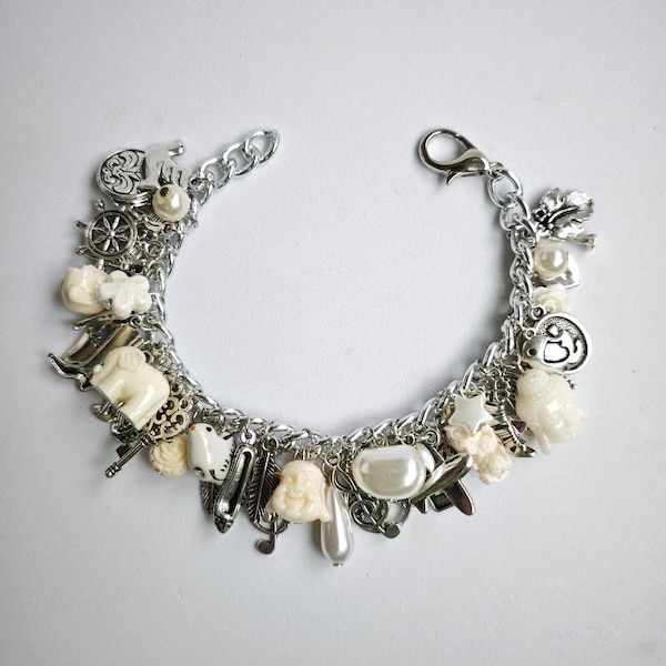 charm bracelet charms for her gift for mom grandma sister vintage like charm bracelet for woman xmas gift for girlfriend special present