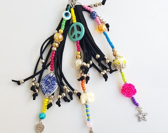 suede zipper pulls boho bag with fringe leather tassel key chain boho keychain keychain charm leather leather tassel purse charm tasseles