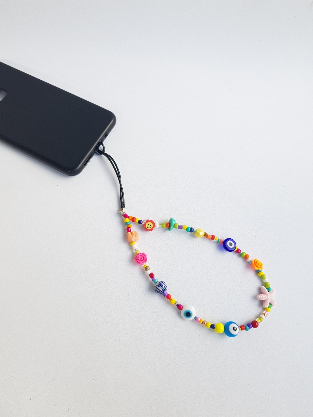 Beaded Phone Charm, Phone Strap, Phone Accessory, Phone Chain, Cell