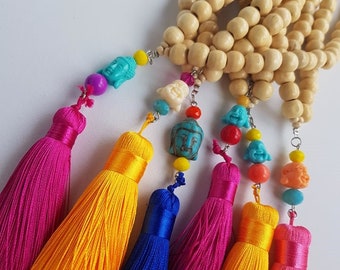 Beaded tassel necklace wholesale hot sale