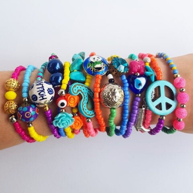 Funny Jewelry Stackable Bracelets Unique Jewelry Stretching Etsy