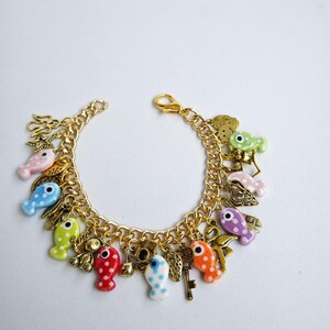 Sian Multi Fish Charm Bracelet main image 1