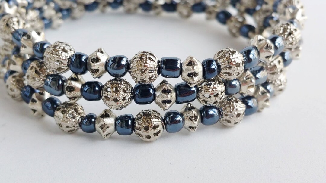 Portugais en filigrane stretch en pile Bracelet Perles Bracelets