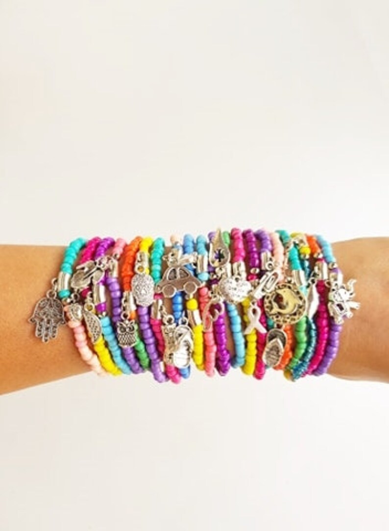 Layering Bracelet Set Rainbow Jewelry Festival Bracelets Etsy