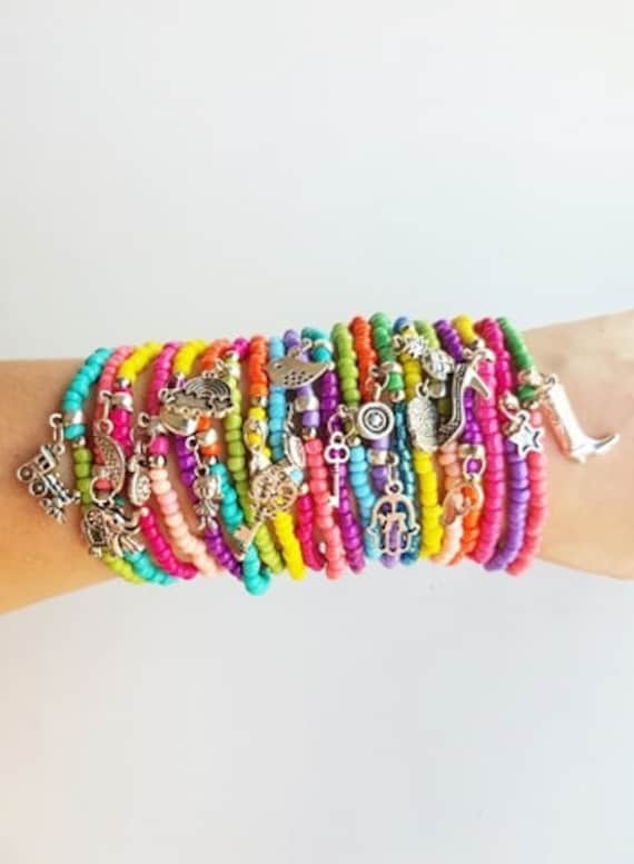 Wholesale Jewelry Boho Chic Colourful Summer Bracelets Seedbeed and Metal Beaded Bracelet Gift for Her Boho Chic Boho Bracelet Etsy UK