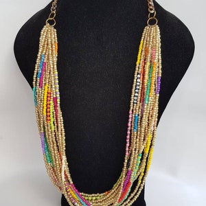 long beaded necklace - multilayer necklace - statement necklace - bohemian necklaces - multi strand necklaces - handmade necklaces - boho