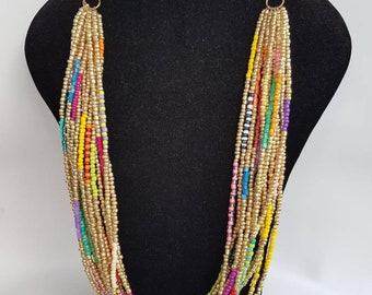long beaded necklace - multilayer necklace - statement necklace - bohemian necklaces - multi strand necklaces - handmade necklaces - boho