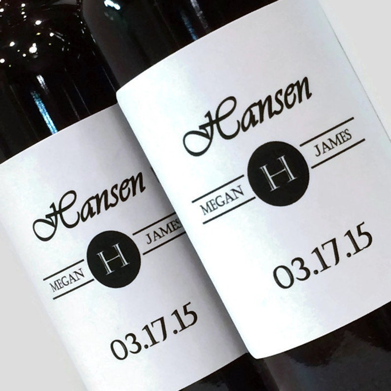 Mini Wine Bottle Labels for Formal Wedding Favor or Bridal Etsy