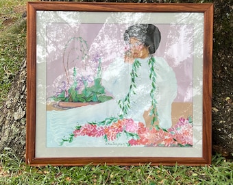 Rare DIANA HANSEN YOUNG 1989 Vintage Hawaiian Hawaii Woman