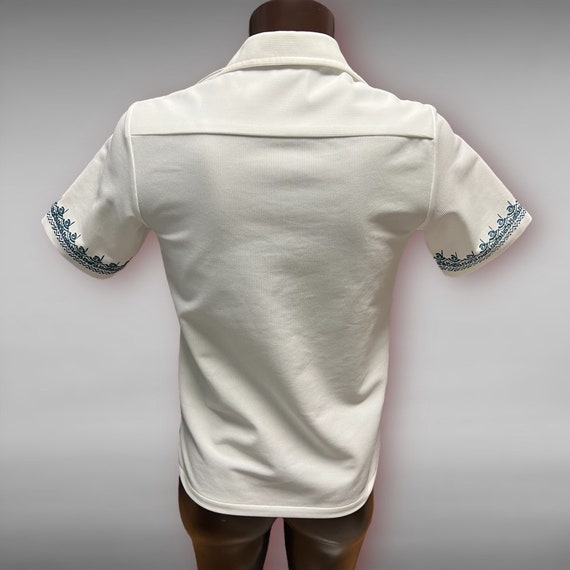Vintage Iolani Hawaiian Mens Zip Up Shirt Size Sm… - image 9