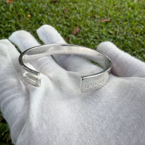 Vintage Gucci 925 Cuff G Bracelet 31 Grams Sterling Authentic