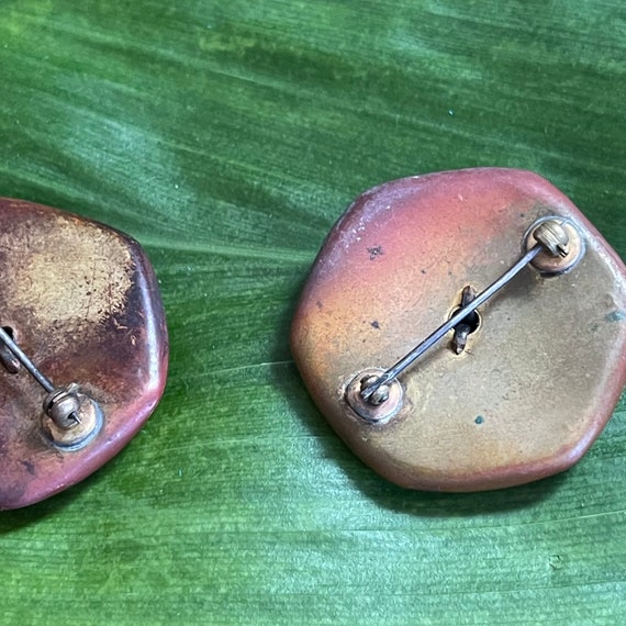 Bakelite Round Rootbeer Brown Vintage Brooches An… - image 6