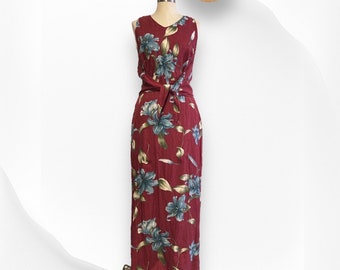 Tommy Bahama Muumuu Medium Sundress Tropical Hawaiian Maxi Dress Silk