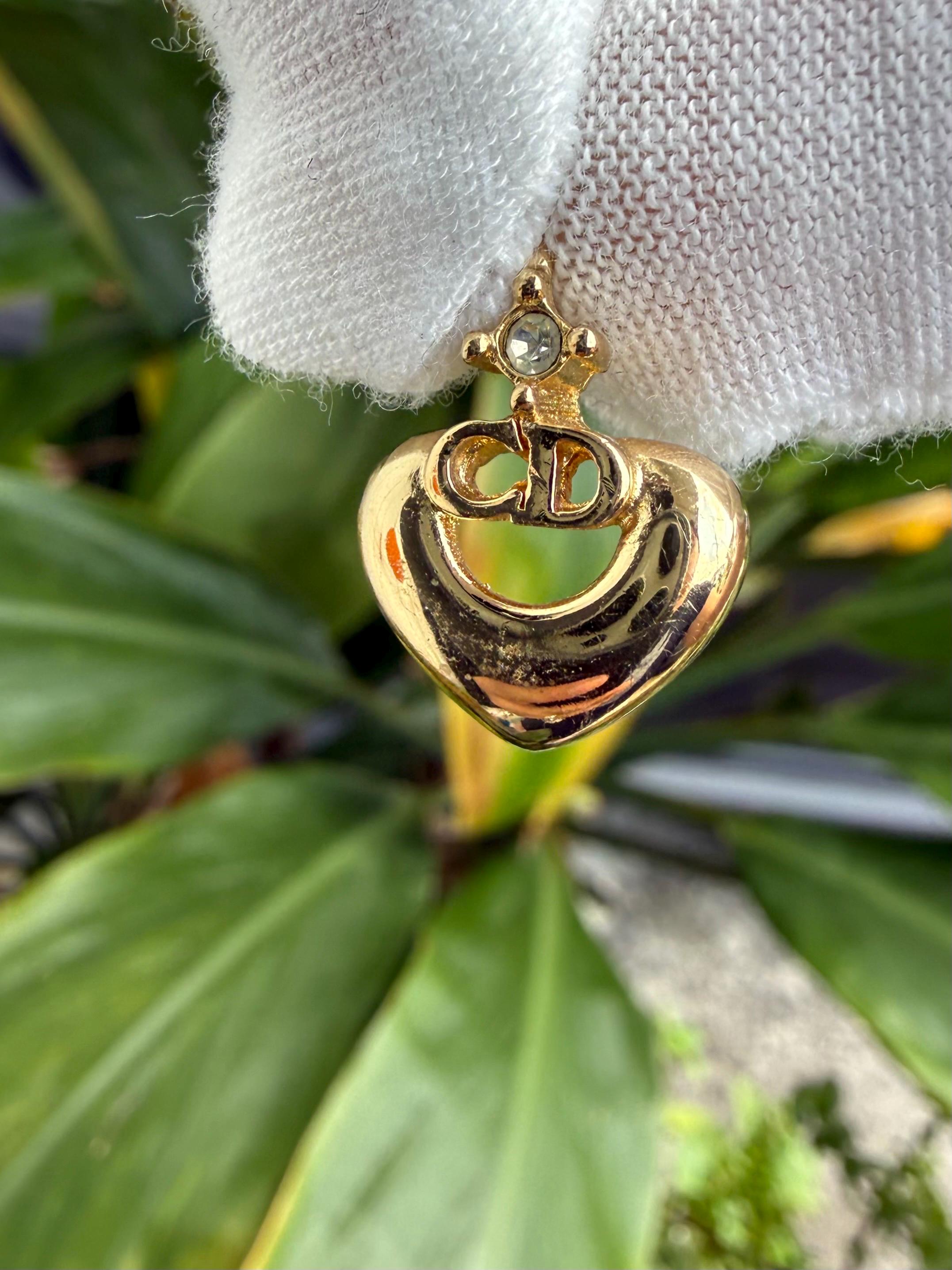 Vintage Dior Heart Necklace - Etsy
