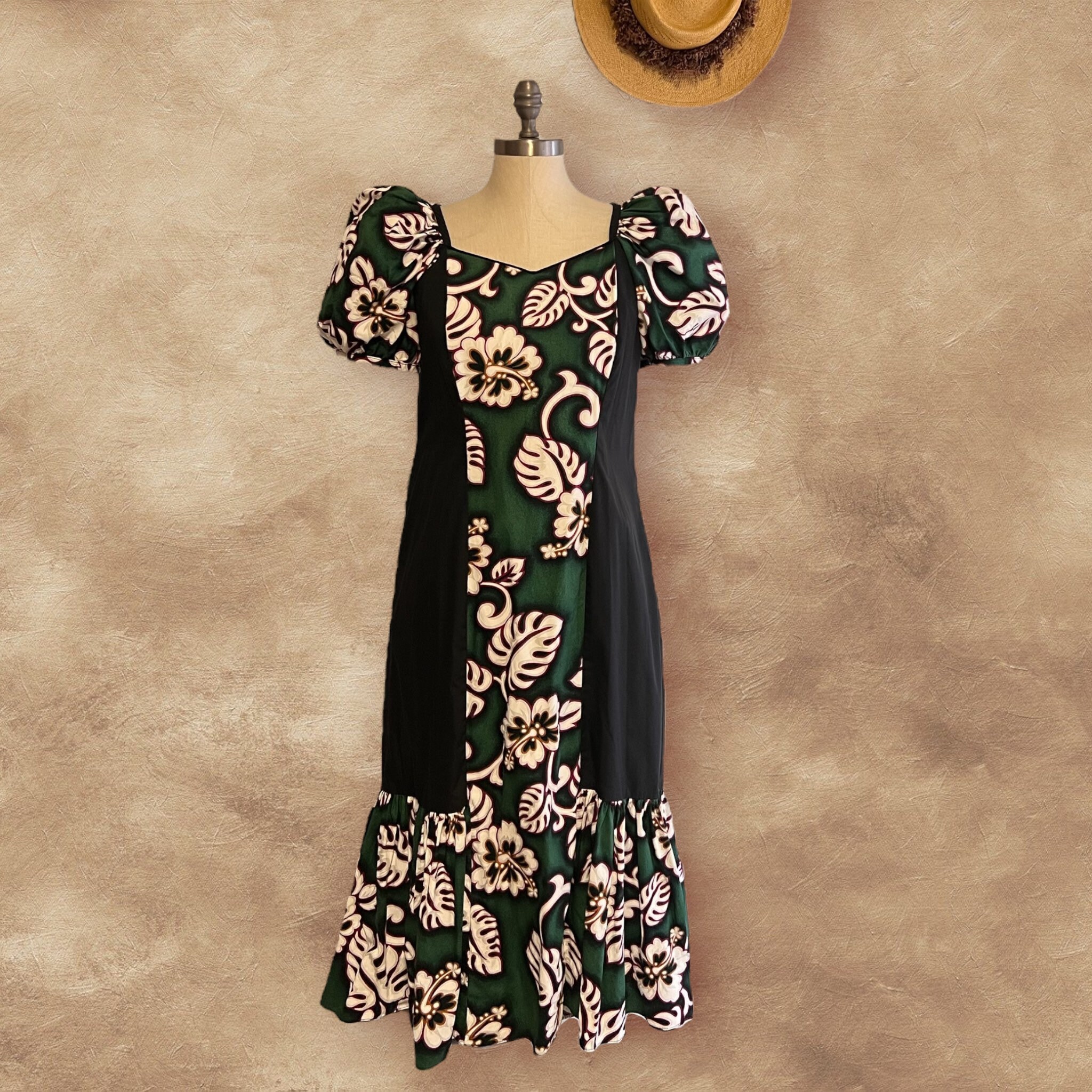 Hawaiian Vintage Dress Muumuu Floral Cottagecore Hibiscus - Etsy 日本