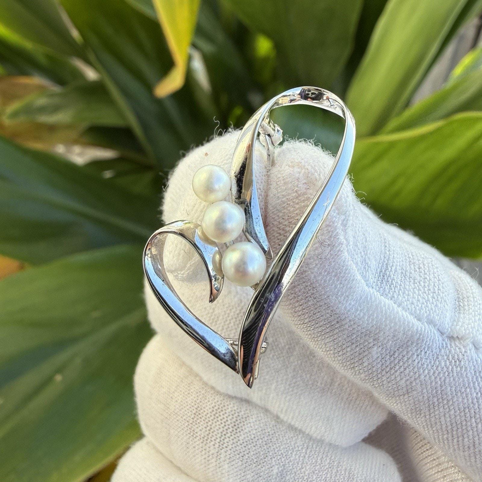 Vintage Mikimoto Pearl Brooch - Etsy