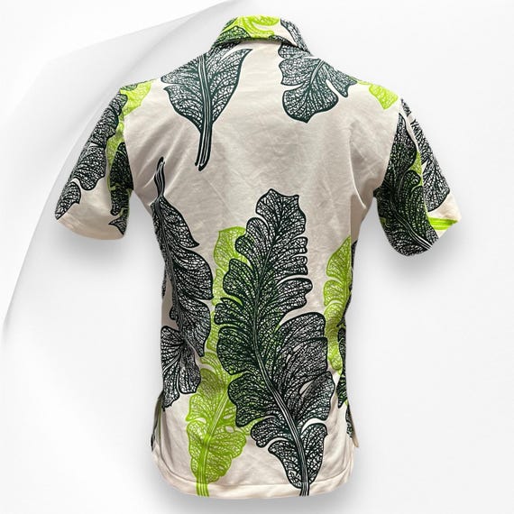 VTG 70s IOLANI COTTON SMOCK HAWAIIAN ALOHA SHIRT TIKI ROCKABILLY 38” (36) S